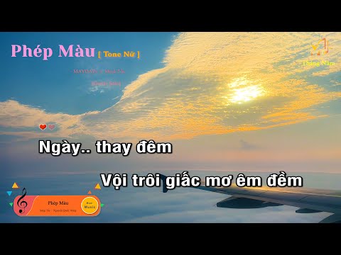 [Karaoke Tone Nữ]  PHÉP MÀU (Đàn Cá Gỗ OST) - (Guitar Solo Beat), Muối Music | Tháng Năm