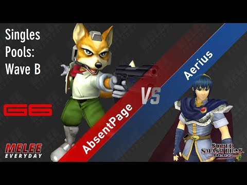 Genesis 6 - AbsentPage (Fox) vs. Aerius (Marth) - SSBM - Singles Pools