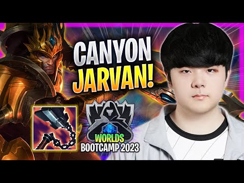 CANYON PERFECT GAME WITH JARVAN! - DK Canyon Plays Jarvan JUNGLE vs Ekko! | Bootcamp 2023