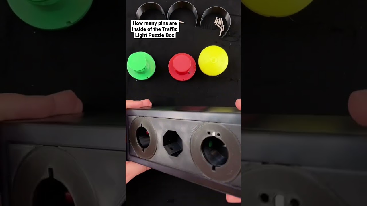 How many pins are in the Traffic Light Puzzle Box? #shorts