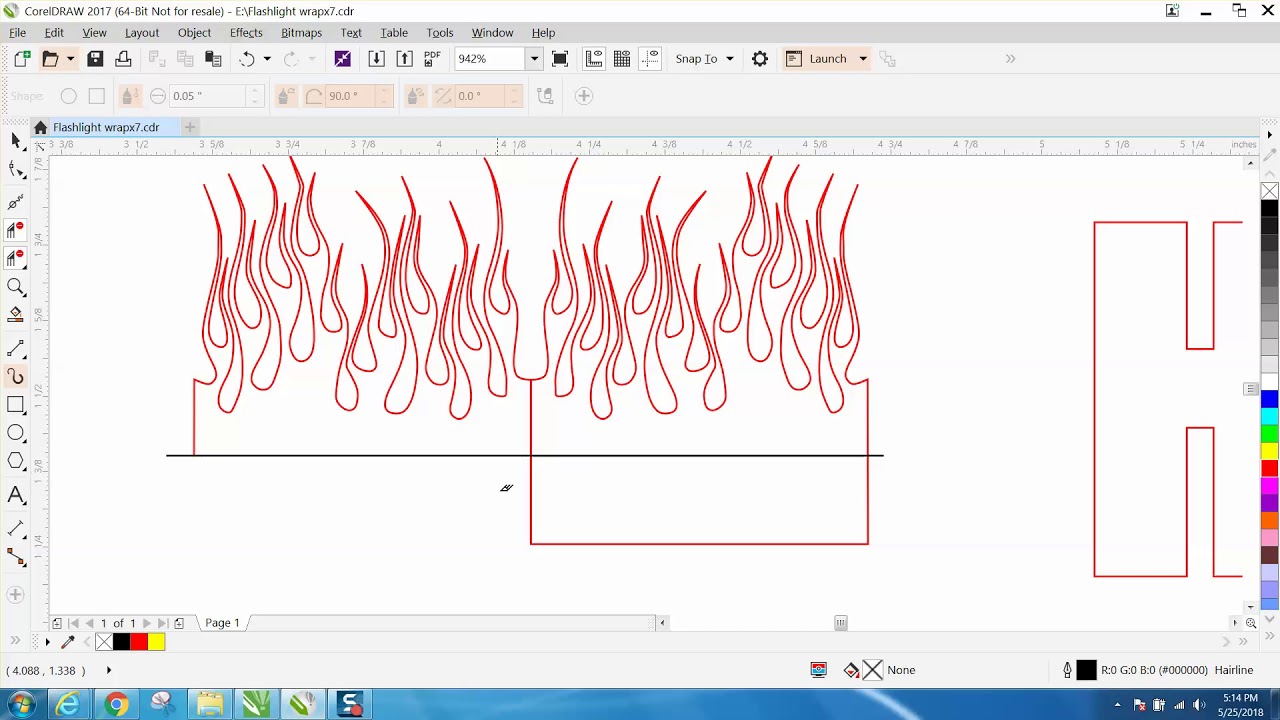 Corel draw Tips & Tricks fonts with a flame