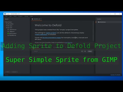 #Defold Game Engine  - Adding first Sprite made in GIMP