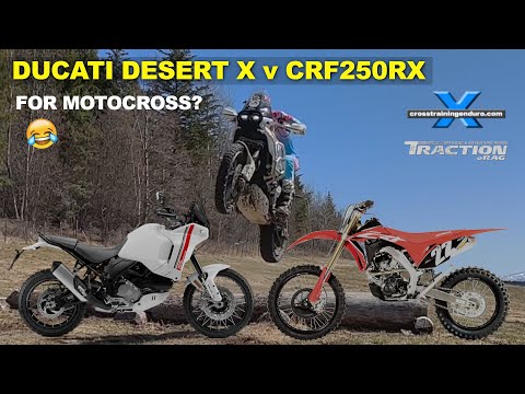 Ducati DesertX versus CRF250RX for motocross? 😂︱Cross Training Adventure