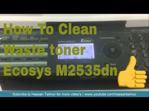 How To Clean Waste toner Ecosys M2535dn | Empty Kyocera M2535 waste toner box full