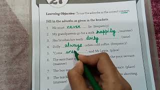 Adverbs l English Grammar worksheet l class4 IEO