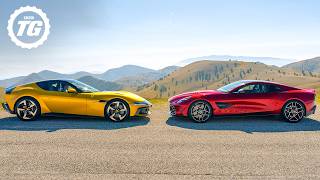 [Top Gear] Ferrari 12Cilindri vs Aston Martin Vanquish: Super GT Battle!