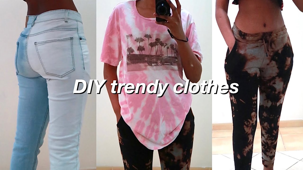 DIY TRENDY TIE DYE CLOTHES (NO RUBBER BANDS)