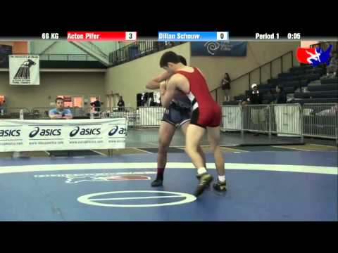 Acton Pifer vs. Dillan Schouw at 2013 ASICS University Nationals - GR
