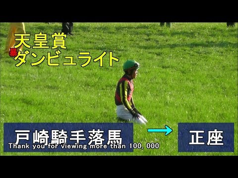 天皇賞　ダンビュライト暴れて、戸崎騎手落馬