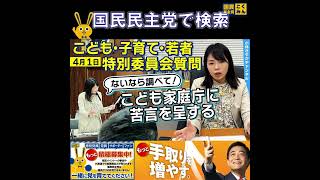 国民民主党 小林さやか 特別委員会で質問 4月17日