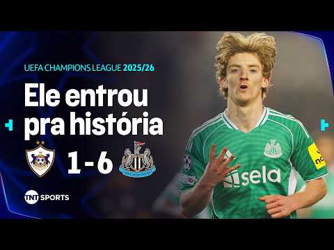 Gols e lances de Qarabag x Newcastle United
