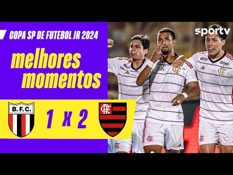 Gols e lances de Botafogo-SP x Flamengo