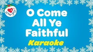 O Come All Ye Faithful Christmas Carol 🌟 Instrumental Karaoke Music with Lyrics 🎄