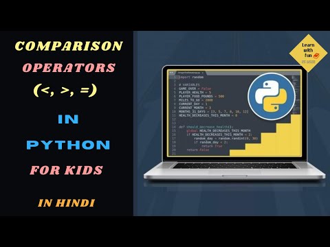 Comparison Operators Maths With Python Python Coding Tutorial For Kidsage 13 Learn With Fun