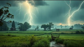 Thunderstorm White Noise 🌧️ Rain & Thunder for Insomnia Relief