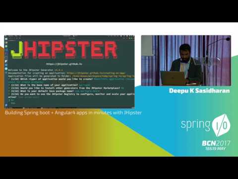 Image thumbnail for talk Building Spring boot + Angular4 apps in minutes with JHipster