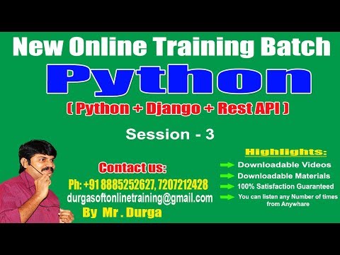 Python Tutorials Python Features Session 3 By Durga Sir