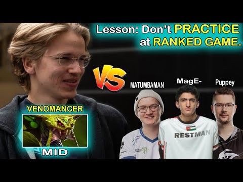 TOPSON TRYING SOME NEW MID LANER VS MATUMBAMAN, PUPPEY && MAGE - DOTA 2 DOTA 2