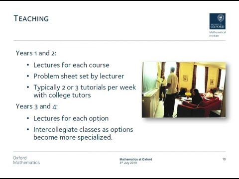 Open Days 2019 Part 1: Introduction to Mathematics at Oxford