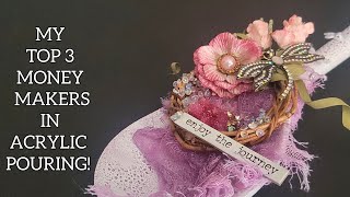 My TOP 3 Money Making Items & How I Price Them! Acrylic Pouring Art