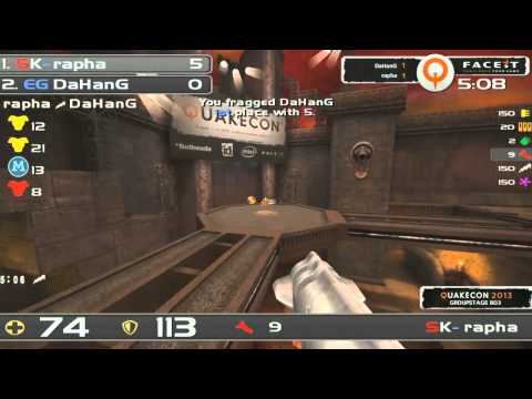 QuakeCon 2013 Group Stage (Group A) Dahang vs Rapha (map 3 of 3 dm13)
