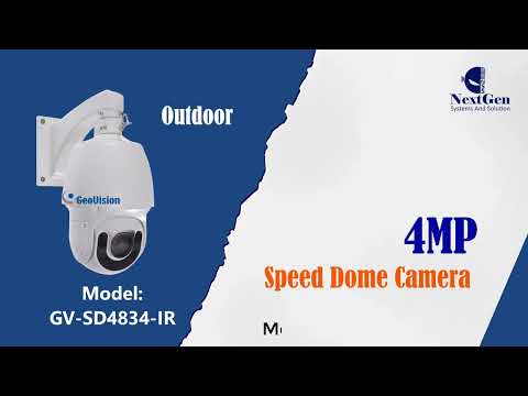 GV SD4834 IR | Geovision | 𝟰𝗠𝗣 𝟯𝟯𝘅 𝗭𝗼𝗼𝗺 𝗔𝗜 𝗢𝘂𝘁𝗱𝗼𝗼𝗿 𝗦𝗽𝗲𝗲𝗱 𝗗𝗼𝗺𝗲 𝗖𝗮𝗺𝗲𝗿𝗮
