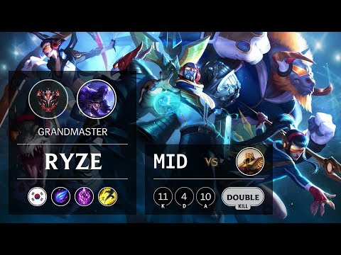 Ryze Mid vs Azir - KR Grandmaster Patch 9.14