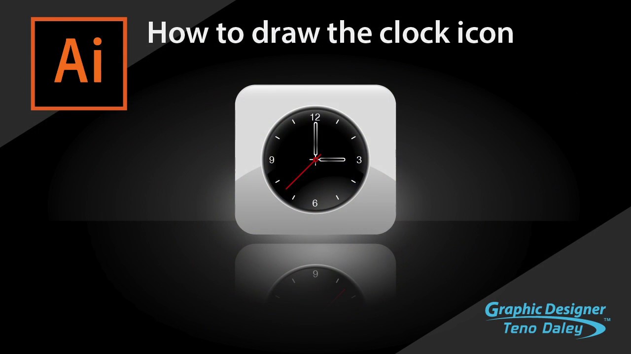 How to draw a Clock App Icon|Illustrator Tutorial