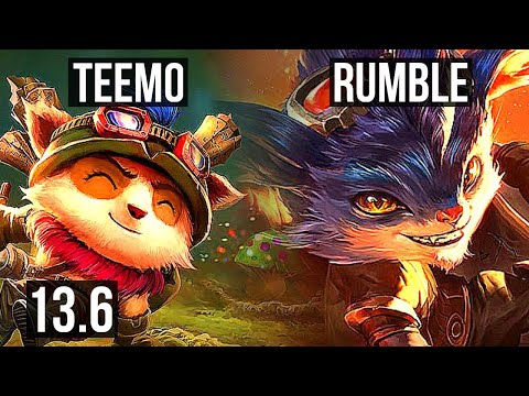 TEEMO vs RUMBLE (TOP) | 4.5M mastery, 900+ games, 2/1/4 | KR Diamond | 13.6