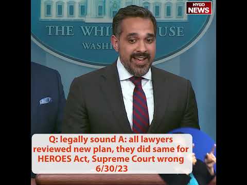 Q: legally sound A: all lawyers reviewed new plan, they did same for HEROES Act, Supreme Court wrong