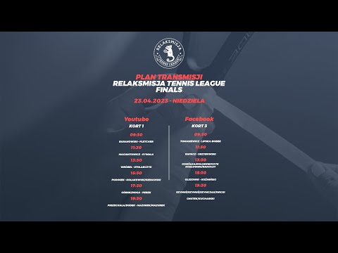 RELAKSMISJA TENNIS LEAGUE FINALS ZIMA 2022/2023 - FINAŁY
