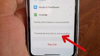 Trusted Devices List is Not Available iPhone 2023