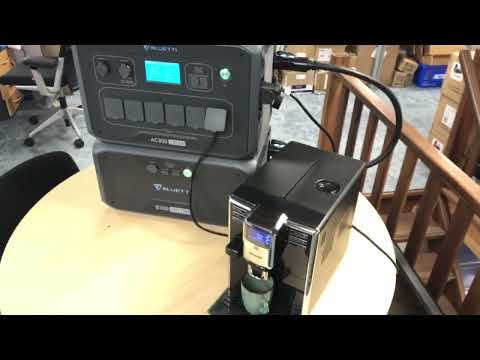 PowerOak Bluetti AC300 + B300 3000W Solar Generator Coffee Test