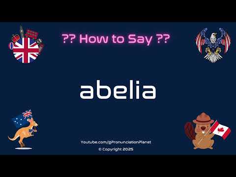 🌺 📚 How to Pronounce abelia? (CORRECTLY) | Pronunciation Planet