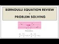 Bernoulli equation review || Problem Solving || Fluid Mechanics