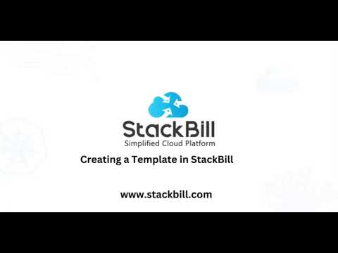 Creating Template in StackBill CMP - Admin Panel