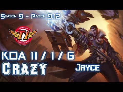 SKT T1 Crazy JAYCE vs RYZE Top - Patch 9.12 KR Ranked