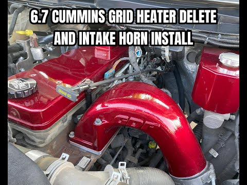 6.7 CUMMINS Grid Heater Delete and Intake Horn INSTALL
