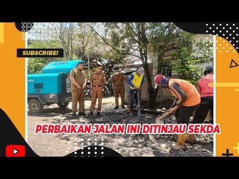 Sekda Palembang Awasi Langsung Perbaikan Jalan Kota