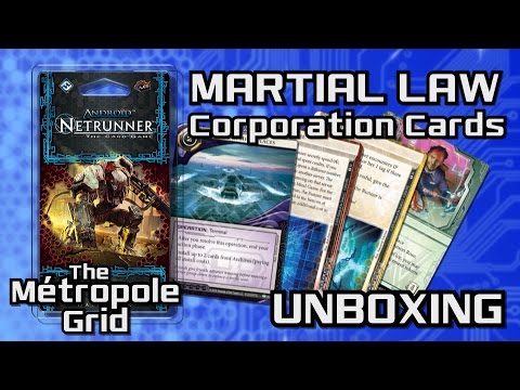 Netrunner Unboxing: Martial Law - Corporation Cards