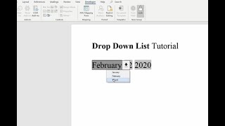 How To Create Drop Down Lists | In Microsoft Words