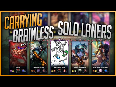 Carrying my Brainless Solo Laners | Challenger Shaco Twitch Highlights