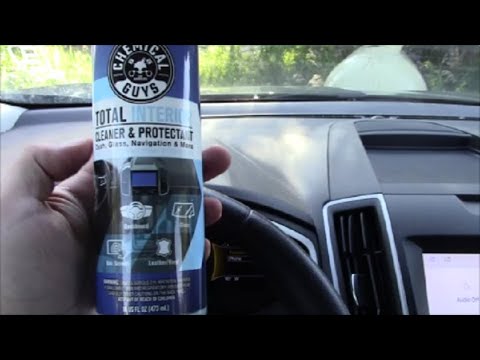 Cleaning Dashboard and Screen with Chemical Guys Total Interior Cleaner and Protectant