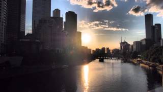 Sunset time lapse, Yarra River, Melbourne