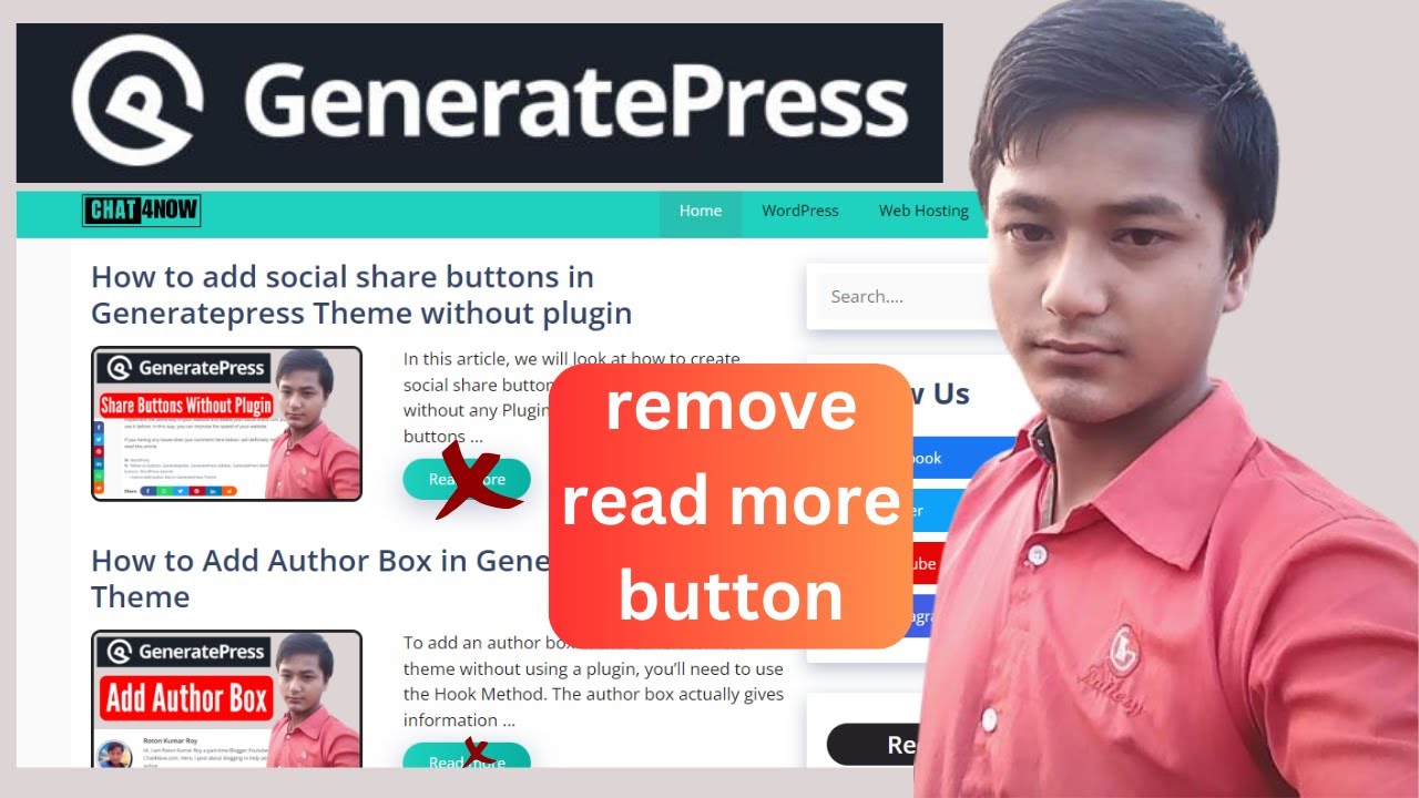 How to Remove Read More Button in GeneratePress WordPress theme