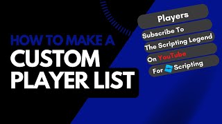 How To Make a *CUSTOM* Player List On Roblox