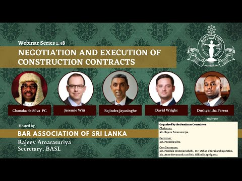 BASL Webinar 1.48 - Negotiation and Execution of Construction Contracts