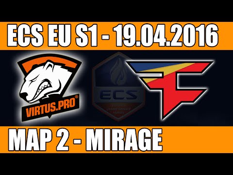 Virtus.Pro vs FaZe Clan | Map 2 (Mirage) ECS EU Season 1 2016 CS:GO Week 2 (19.04.2016)