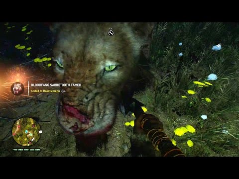 Bloodfang Sabretooth Hunt Far Cry Primal PS4 gameplay Here Kitty trophy