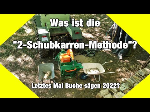 Letztes Mal Buche sägen 2022 mit MB Trac & Wippsäge | 2-Schubkarren-Methode | DJI Spark | Cutting